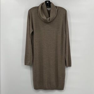 Garnet Hill Taupe Cowl Neck Sweater